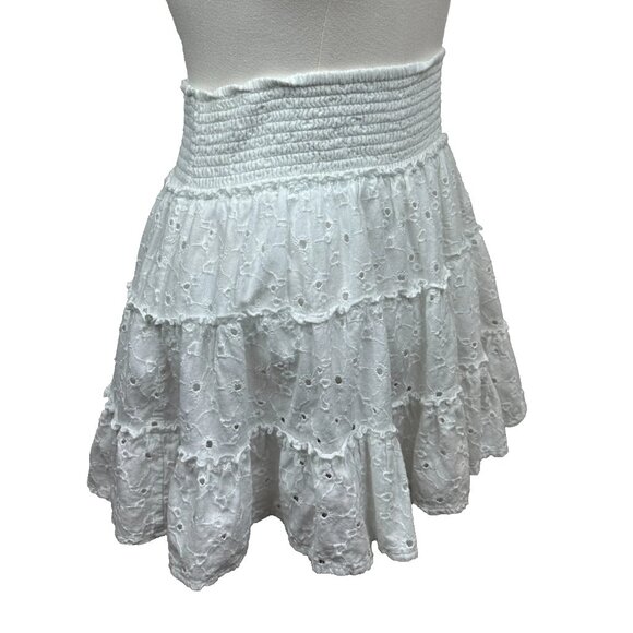 American Eagle - AE High-Waisted Tiered Mini Skirt - White - Small - Worn 1 Time - Picture 8 of 11